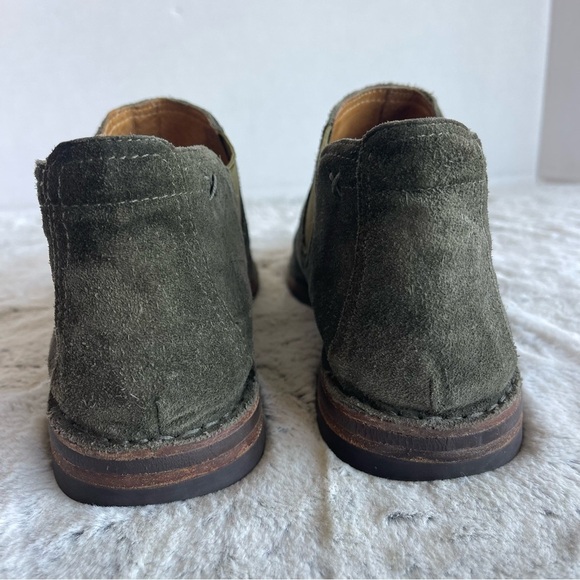 Trask Allison Ankle Boots Green Suede Leather Women Size 7.0 - Picture 4 of 14